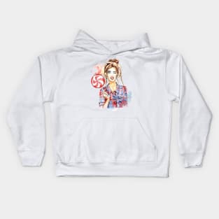 Fashion girl Kids Hoodie